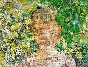 Carl Larsson kersti -ungflicksportratt av kersti oil painting reproduction